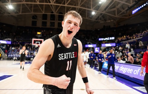 SU player celebrating after UW win