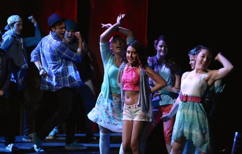 Theatre students performing