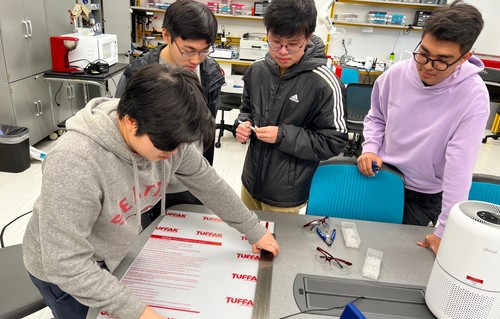 Students working on capstone project