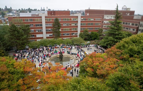 Aerial view of Fall Involvement Fair