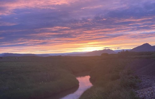Landscape of Iceland Sunset