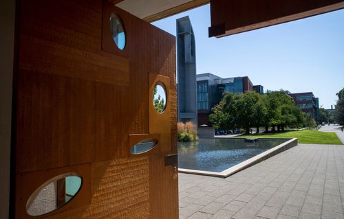 Chapel Door Open to Outside