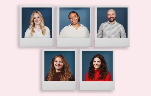 polaroid styles of five new assistant directors of Alumni Engagement
