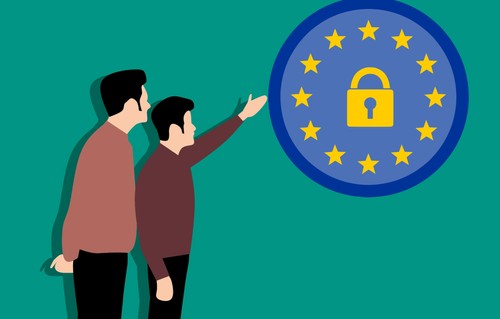 EU logo with security sign