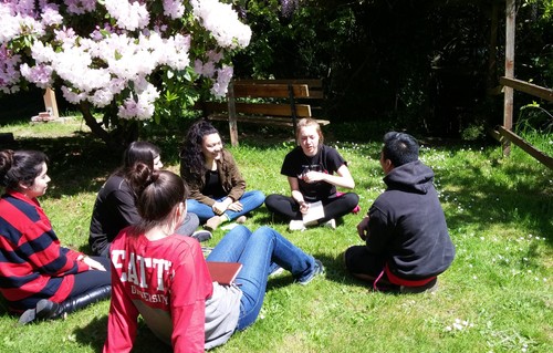 Group of students on campus