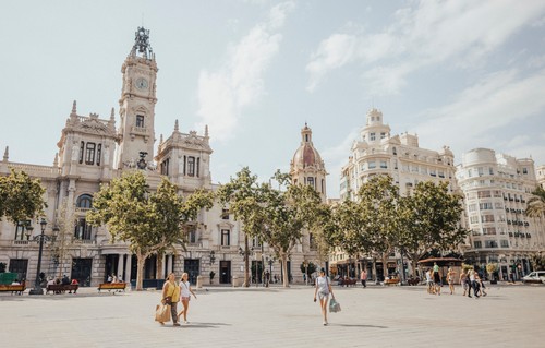 City candid in Valencia, Spain