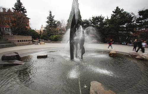 Winter Scene on Campus
