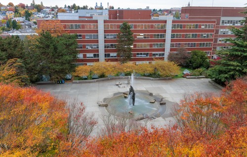 Campus view from Casey