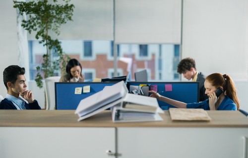 workplace four people