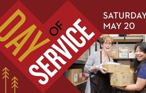 A graphic advertising SU's day of service