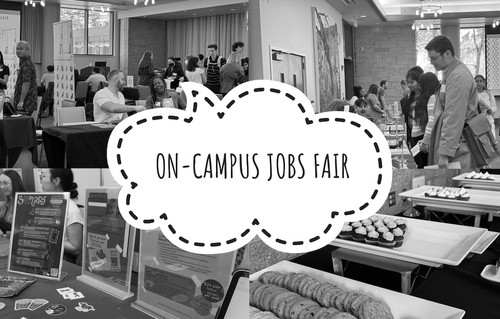Spring job fair photo collage