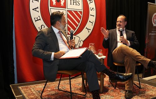 Photo from the first Presidential Speaker Series of fall 2024