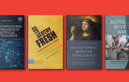 Graphic featuring four books for Good Reads