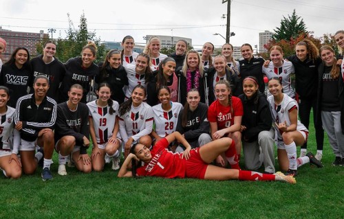 Posing shot of women's soccer