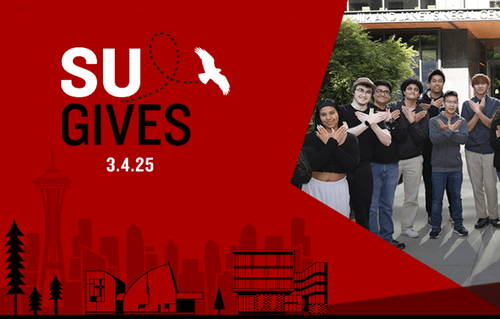 SU Gives graphic collage