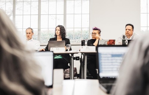 EMBA students in class