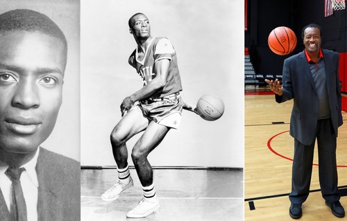 Eddie Miles as a student, player and 2020 alumni honoree