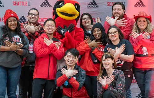 The Alumni Engagement Staff poses together