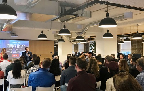 Caleb Carr of Vita Inclinata at a 2019 Founder Friday