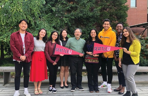 Photo of international students in fall