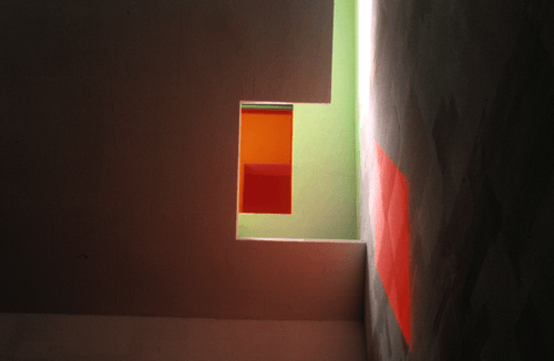 Image of reflected light inside Chapel of St Ignatius at Seattle University
