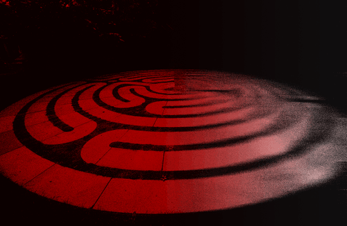 A photograph of the Labyrinth at Seattle University campus