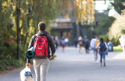 Students Walking on Campus