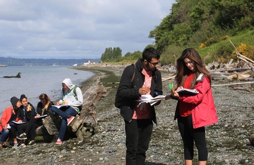 Student Research on Puget Sound Beach