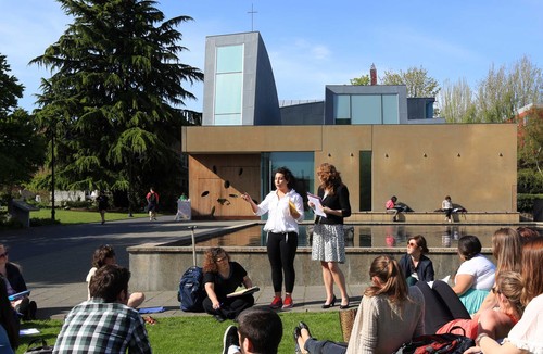 Students in the sunshine