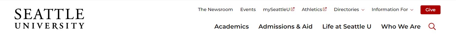 Screenshot of the website header